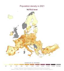 Population density in 2021