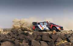 Эстонский экипаж (Отт Тянак - Мартин Ярвеоя) на Ралли Саудовской Аравии.