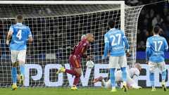 Napoli salvage point after Malen twice puts Roma ahead