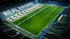 El estadio Santiago Bernabéu se transforma para ser sede del partido entre los Miami Dolphins y los Washinton Commanders. Cambia su aspecto para convertirse en el escenario de un encuentro de fúbol americano. En una secuencia de un minuto y con las tecnologías del estadio del Real Madrid, podemos ver el gran cambio de su habitual aspecto al aspecto de un campo de la NFL.