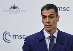 El presidente Sánchez interviene en la Conferencia de Seguridad de Múnich.
