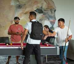 Students relax and study in the Student Union Building on the Tri-Cities campus of Washington State University, Tuesday, August 20, 2019.