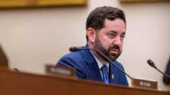 Rep. Michael Lawler, R-N.Y., speaks during a hearing of the House Committee on Financial Services on Capitol Hill, Tuesday, June 24, 2025, in Washington. (AP Photo/Mark Schiefelbein)