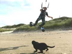 Sand kitesurfing