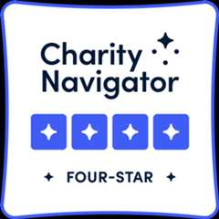 A graphic featuring the Charity Navigator logo, and 4 stars with the text, "Four Star Charity"