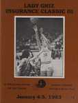 Lady Griz Basketball Program, January 4-5, 1983 by University of Montana (Missoula, Mont. : 1965-1994). Athletics Department
