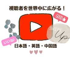 YouTube字幕翻訳★中国語・英語対応ます 中国語（繁・簡）・英語 翻訳！字幕用srtファイルで納品◎