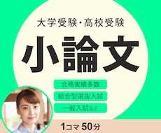 初心者大歓迎！受験対策に特化した小論文添削します 50分×4回指導歴25年トップ講師が合格ラインに仕上げます！