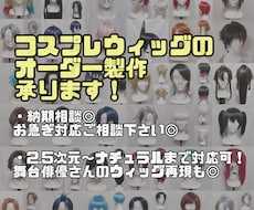 コスプレウィッグ オーダーメイド製作致します お見積もりご依頼24時間お気軽にご連絡下さい◎