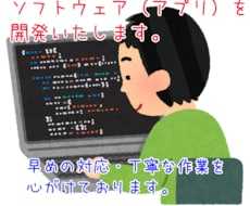 ソフトウェア（アプリ）を開発します 実装経験のない機能でも、調べて製作いたします。