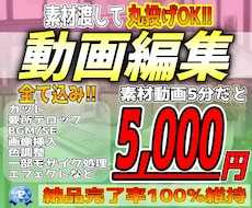実績800件以上！丸投げOK！動画編集します 素材を渡してあとはお任せ！SNSの縦動画やPR動画も可能！