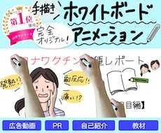 素材から！ホワイトボードアニメーション作ります 手描きでオリジナルなのに格安！わかりやすい絵と動きで伝わる！