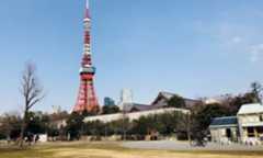 芝公園と東京タワー