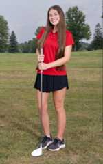 Ella Hogue, junior, is a member of the golf team.