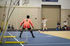Soccer players playing futsal, indoor at Foley, Alabama