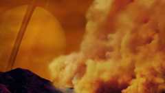 太陽系で砂嵐が観測された3つ目の天体　土星の衛星「タイタン」の地表を描いた想像図