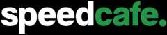 Green and white "speedcafe." logo on a black background, conveying a racing theme.