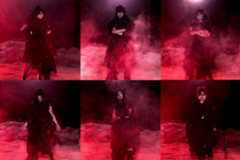 上段＝さくら“シエル”伊舎堂　大地“ラスプーチン”髙木　ケン“アレイスター”宮嶋。下段＝マスヒロ“バトラー”後藤　秀貴“ジル”栗谷　宏美“ローズ”稲益。