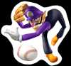 Brawl Sticker Waluigi (Mario Superstar Baseball).png