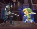 Starting Triforce Slash against Marth.