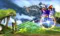 Fox's "Wolf Flash" variation of his Fox Illusion in Super Smash Bros. for Nintendo 3DS.