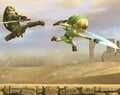 Using neutral air with Link on Mushroomy Kingdom.