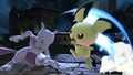Using its up smash next to Mewtwo on Spear Pillar.