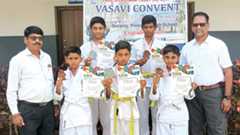 Winners in Karate Tourney