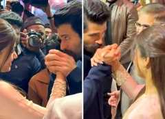 Vijay Deverakonda kisses Rashmika Mandanna’s hand at The Girlfriend success event in Hyderabad Vijay Deverakonda kisses Rashmika Mandanna’s hand at The Girlfriend success event in Hyderabad