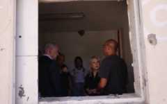Prime Minister Benjamin Netanyahu and his wife Sara at Kibbutz Nir Oz on July 3, 2025. (X screenshot, used in accordance with clause 27a of the copyright law)