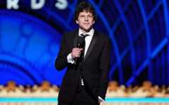Jesse Eisenberg introduces a performance from "Floyd Collins" during the 78th Tony Awards on Sunday, June 8, 2025, at Radio City Music Hall in New York. (Photo by Charles Sykes/Invision/AP)