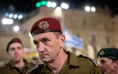 Then IDF Chief of Staff Herzi Halevi at a ceremony marking Remembrance Day at the Western Wall in Jerusalem's Old City, May 12, 2024. (Chaim Goldberg/Flash90)