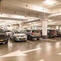 Illustrative: View of an underground parking lot at the Rishonim shopping mall in Rishon le Tzion, central Israel, December 5, 2024. (Yossi Aloni FLASH90)