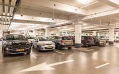 Illustrative: View of an underground parking lot at the Rishonim shopping mall in Rishon le Tzion, central Israel, December 5, 2024. (Yossi Aloni FLASH90)