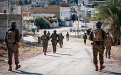 Israeli soldiers are seen during an army raid in the West Bank town of Tubas, November 26, 2025. (Flash90)