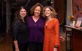 Left, author Tova Mirvis; center, author Maya Arad; and right, Jewish Book Council CEO Naomi Firestone-Teeter. (Courtesy/Jewish Book Council)