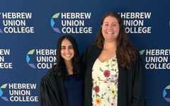 Hannah and Ally Karpel-Pomerantz met as rabbinical school classmates at Hebrew Union College. They are set to be ordained at the end of the school year. (Courtesy via JTA)