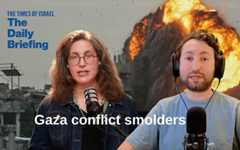 Smoke and flames rise from an Israeli military strike on a building in the Zeitoun neighborhood of Gaza City, February 6, 2026. (AP Photo/Jehad Alshrafi)