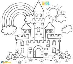 Vamos pintar este lindo castelo?