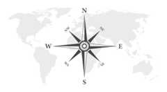 Ilustração de uma rosa dos ventos.