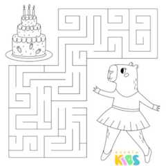 Capivara bailarina querendo chegar até o bolo