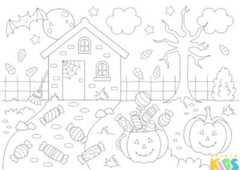 Casa decorada para o Halloween