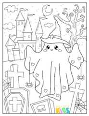 Fantasminha do Halloween para pintar