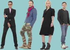 Pessoas de diferentes estilos de roupa.