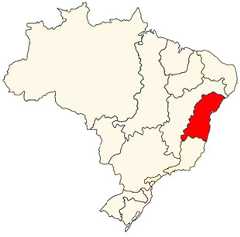 Localização da Bacia Atlântico Leste