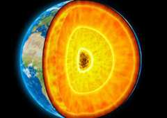 Qual é a composição do centro do planeta? 