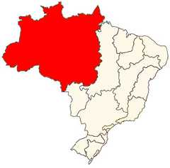 Localização da Bacia Amazônica no território brasileiro
