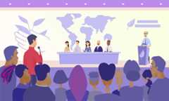 As conferências ambientais representam encontros nos quais líderes mundiais discutem os principais problemas relacionados ao meio ambiente. 