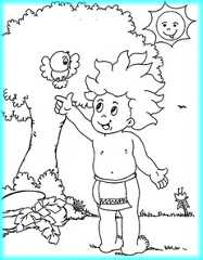 Olha que irado o cabelo dele. Pinte bem bonito!