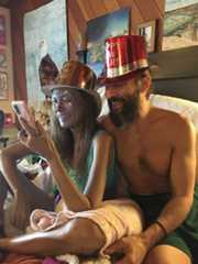 Amy “Mother God” Carlson and Jason “Father God” Castillo